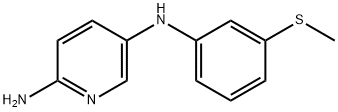 N5-[3-(甲基硫烷基)苯基]吡啶-2,5-二胺 结构式