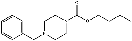 1-Piperazinecarboxylic acid, 4-(phenylmethyl)-, butyl ester Structure