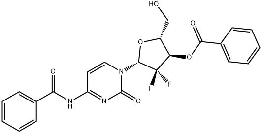 N,O3'-dibenzoylgeMcitabine 化学構造式