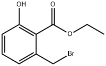 Benzoic acid, 2-(bromomethyl)-6-hydroxy-, ethyl ester Struktur