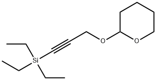 2H-Pyran, tetrahydro-2-[[3-(triethylsilyl)-2-propyn-1-yl]oxy]- Struktur