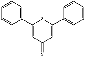 2,6-ジフェニル-4H-チオピラン-4-チオン 化学構造式