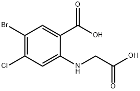 Benzoic acid, 5-bromo-2-[(carboxymethyl)amino]-4-chloro- Struktur
