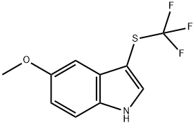 1H-Indole, 5-methoxy-3-[(trifluoromethyl)thio]- Struktur