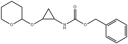 Carbamic acid, N-[2-[(tetrahydro-2H-pyran-2-yl)oxy]cyclopropyl]-, phenylmethyl ester|