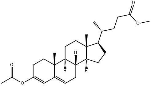 Chola-3,5-dien-24-oic acid, 3-(acetyloxy)-, methyl ester 化学構造式