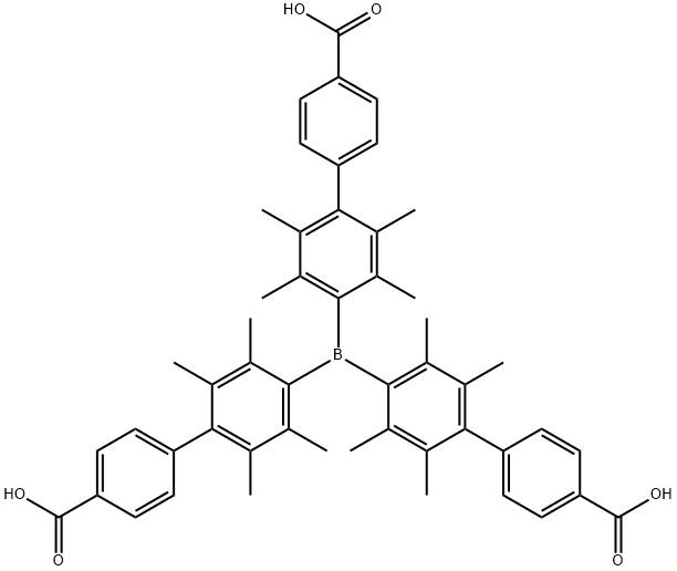 4',4''',4'''''-borylidynetris[2',3',5',6'-tetramethyl-[1,1'-Biphenyl]-4-carboxylic acid,1048667-04-4,结构式