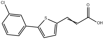 3-[5-(3-Chlorophenyl)thiophen-2-yl]prop-2-enoic Acid Structure