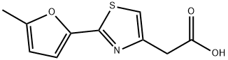 2-[2-(5-Methylfuran-2-yl)-1,3-thiazol-4-yl]acetic Acid 结构式