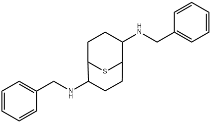 2-N,6-N-dibenzyl-9-thiabicyclo[3.3.1]nonane-2,6-diamine 化学構造式