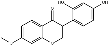 4H-1-Benzopyran-4-one, 3-(2,4-dihydroxyphenyl)-2,3-dihydro-7-methoxy- Structure