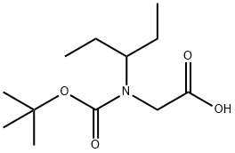 N-(叔丁氧基羰基)-N-(戊-3-基)甘氨酸,1054604-69-1,结构式
