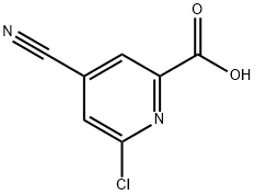 6-chloro-4-cyanopyridine-2-carboxylic acid Struktur