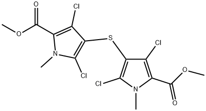 1H-Pyrrole-2-carboxylic acid, 4,4'-thiobis[3,5-dichloro-1-methyl-, dimethyl ester (9CI) Struktur