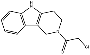 2-氯-1-{1H,2H,3H,4H,5H-吡啶并[4,3-B]吲哚-2-基}乙-1-酮 结构式