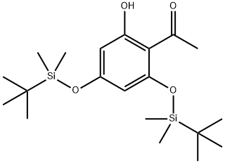 Ethanone, 1-[2,4-bis[[(1,1-dimethylethyl)dimethylsilyl]oxy]-6-hydroxyphenyl]- 化学構造式