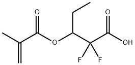 Pentanoic acid, 2,2-difluoro-3-[(2-methyl-1-oxo-2-propen-1-yl)oxy]- Struktur