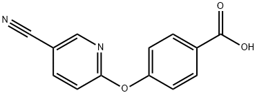 4-[(5-氰基吡啶-2-基)氧基]苯甲酸, 1093641-47-4, 结构式