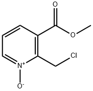 3-Pyridinecarboxylic acid, 2-(chloromethyl)-, methyl ester, 1-oxide Struktur