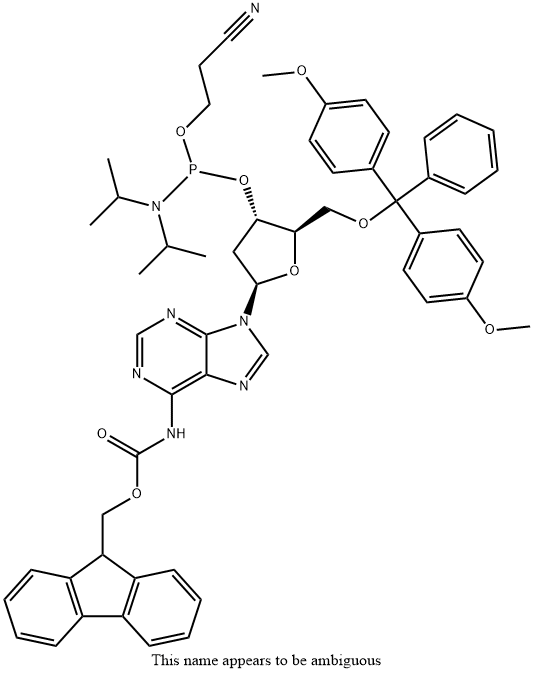 5'-O-DMTr-N6-Fmoc-dA-phosphoramidite 结构式