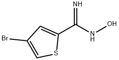 4-溴-N'-羟基噻吩-2-羧酰亚胺酰胺,1094456-19-5,结构式