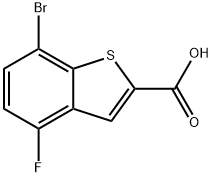 Benzo[b]thiophene-2-carboxylic acid, 7-bromo-4-fluoro- Structure