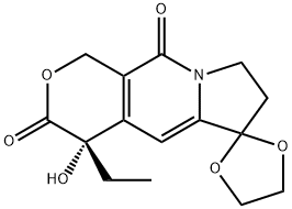 CHUGAI-01
(4'S)-4'-ethyl-1',4',7',8'-tetrahydro-4'-hydroxy-3'H,10'H-spiro[1,3-dioxolane-2,6'-pyrano[3,4-f]indolizine]-3',10'-dione|110351-93-4