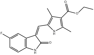 (Z)-ethyl 5-((5-fluoro-2-oxoindolin-3-ylidene)Methyl)-2,4-diMethyl-1H-pyrrole-3-carboxylate Structure