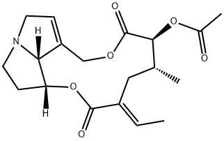 (15E)-12β-Acetoxy-18-norsenecionan-11,16-dione Structure