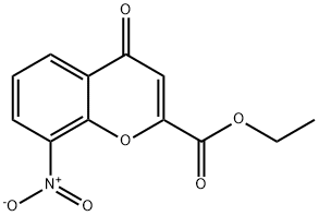 乙基 8-硝基-4-氧亚基-4H-色烯-2-甲酸基酯,110683-75-5,结构式