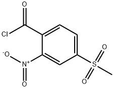 Benzoyl chloride, 4-(methylsulfonyl)-2-nitro- Structure