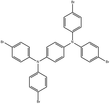 1,4-Benzenediamine, N1,N1,N4,N4-tetrakis(4-bromophenyl)- Structure