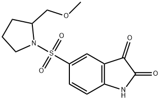 5-[(S)-(-)-2-(METHOXYMETHYL)PYRROLIDINO]SULFONYLISATIN 化学構造式