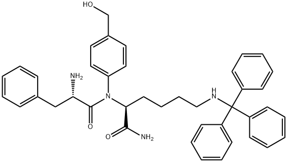 Phe-Lys(Trt)-PAB Struktur