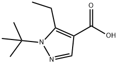 1-叔丁基-5-乙基-1H-吡唑-4-羧酸, 1119459-44-7, 结构式