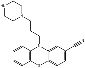 10-[3-(1-Piperazinyl)propyl]-10H-phenothiazine-2-carbonitrile dihydrochloride Structure