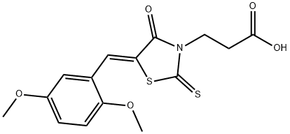 3-[(5Z)-5-[(2,5-dimethoxyphenyl)methylidene]-4-oxo-2-sulfanylidene-1,3-thiazolidin-3-yl]propanoic acid|