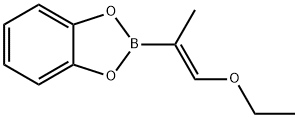 1,3,2-Benzodioxaborole, 2-[(1Z)-2-ethoxy-1-methylethenyl]- Struktur