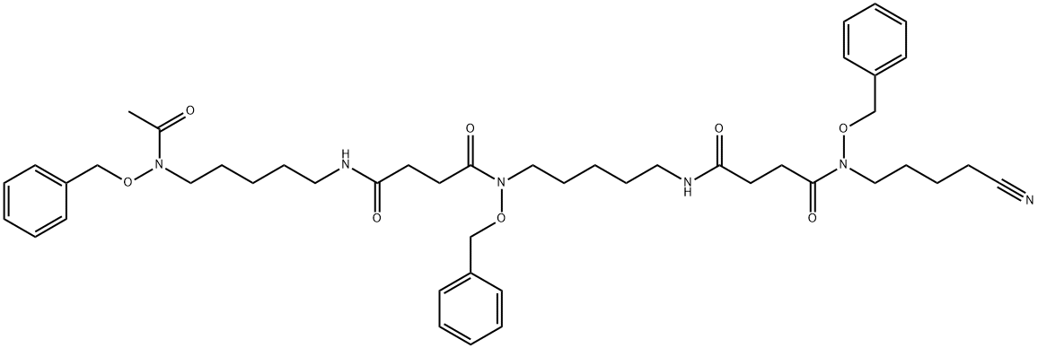 Butanediamide, N'-[5-[[4-[[5-[acetyl(phenylmethoxy)amino]pentyl]amino]-1,4-dioxobutyl](phenylmethoxy)amino]pentyl]-N-(4-cyanobutyl)-N-(phenylmethoxy)- (9CI)