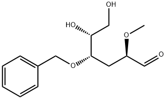 D-ribo-Hexose, 3-deoxy-2-O-methyl-4-O-(phenylmethyl)- Struktur