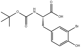 L-Tyrosine, 3-bromo-N-[(1,1-dimethylethoxy)carbonyl]- Struktur