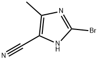 1H-Imidazole-5-carbonitrile, 2-bromo-4-methyl- 化学構造式