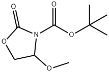 3-Oxazolidinecarboxylic acid, 4-methoxy-2-oxo-, 1,1-dimethylethyl ester 化学構造式