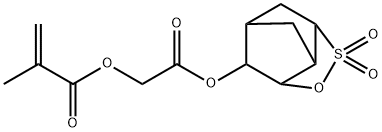 2-Propenoic acid, 2-methyl-, 2-[(hexahydro-2,2-dioxido-3,5-methanocyclopent[d]-1,2-oxathiol-6-yl)oxy]-2-oxoethyl ester Structure