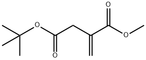 Butanedioic acid, 2-methylene-, 4-(1,1-dimethylethyl) 1-methyl ester Struktur