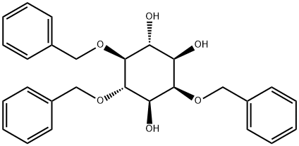D-myo-Inositol, 2,4,5-tris-O-(phenylmethyl)- 化学構造式