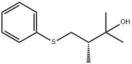 (S)-2,3-Dimethyl-4-(phenylthio)-2-butanol 化学構造式