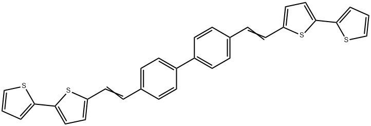 2,2'-Bithiophene, 5,5''-([1,1'-biphenyl]-4,4'-diyldi-2,1-ethenediyl)bis- Structure