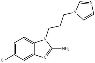 5-氯-1-[3-(1H-咪唑-1-基)丙基]-1H-1,3-苯并二唑-2-胺 结构式