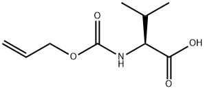(S)-2-(((烯丙氧基)羰基)氨基)-3-甲基丁酸,115491-96-8,结构式